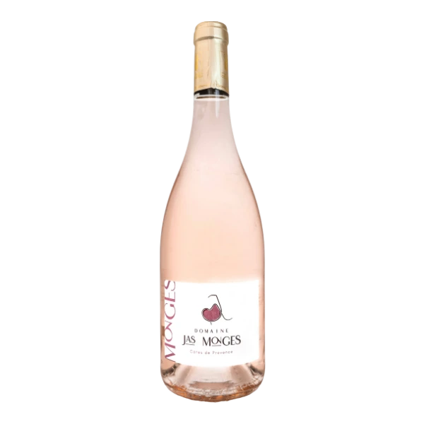 Packshot du côtes de provence rosé millésime 2024 du Domaine Jas Monges au format png
