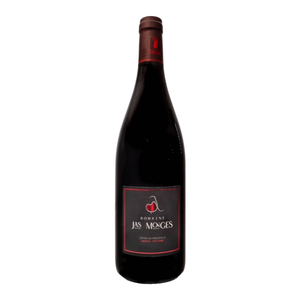 Packshot du vin rouge Sainte Victoire millésime 2023 du Domaine Jas Monges au format png