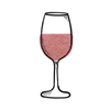 Icône d'un verre de vin symbolisant le degrè d'alcool de l'IGP Méditerranée rosé du Jas Monges