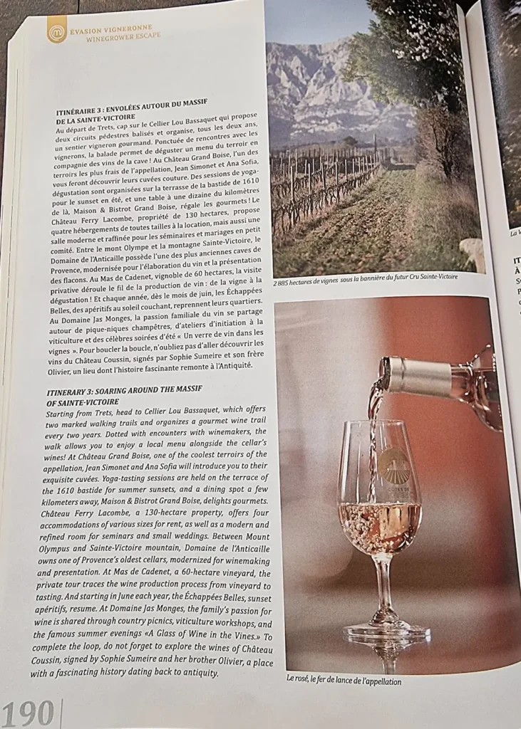 Article sur le domaine Jas Monges dans le magazine Masterchef de juin 2026